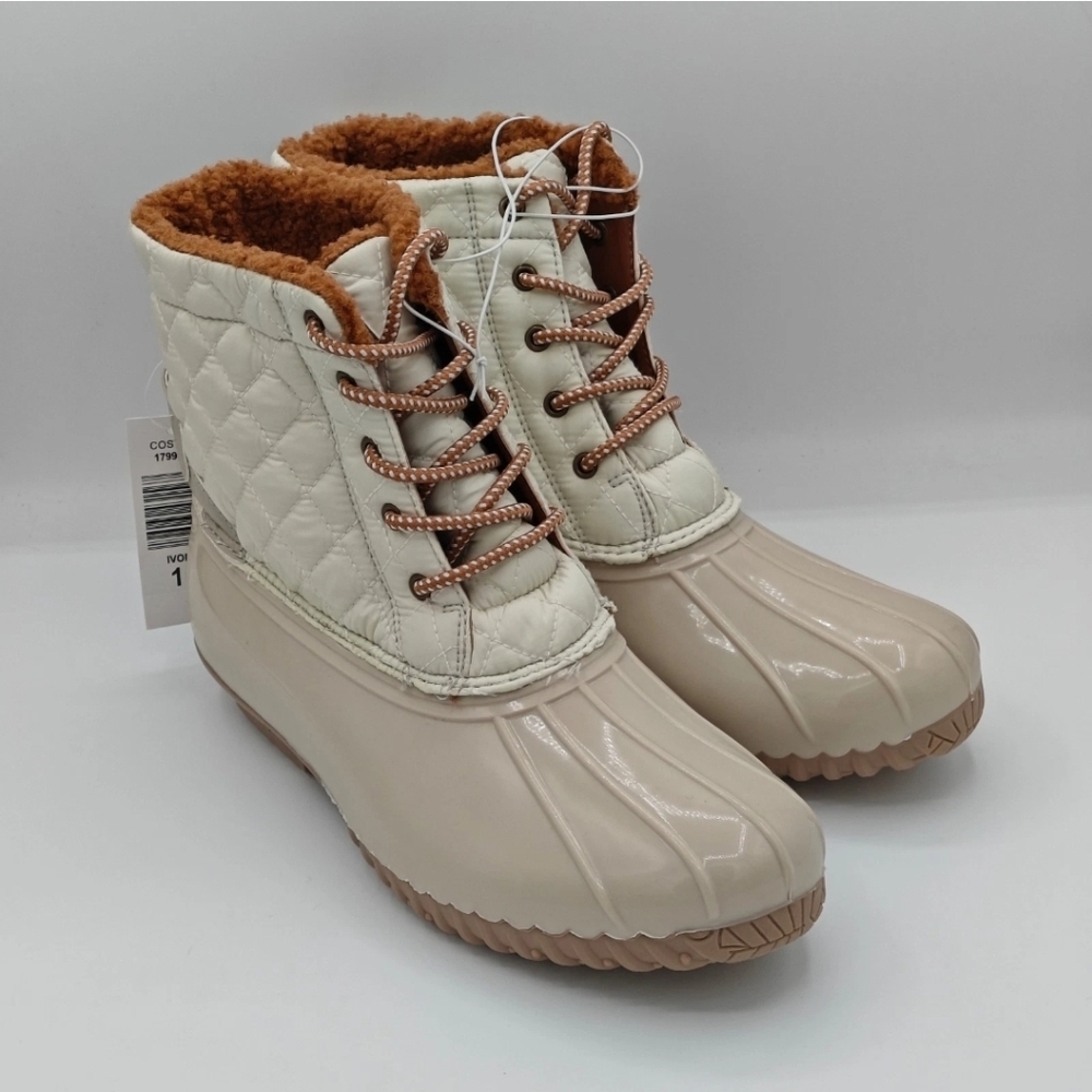 Sporto “Andie” Women’s Insulated Waterproof & Repellent Duck Boot Ivory